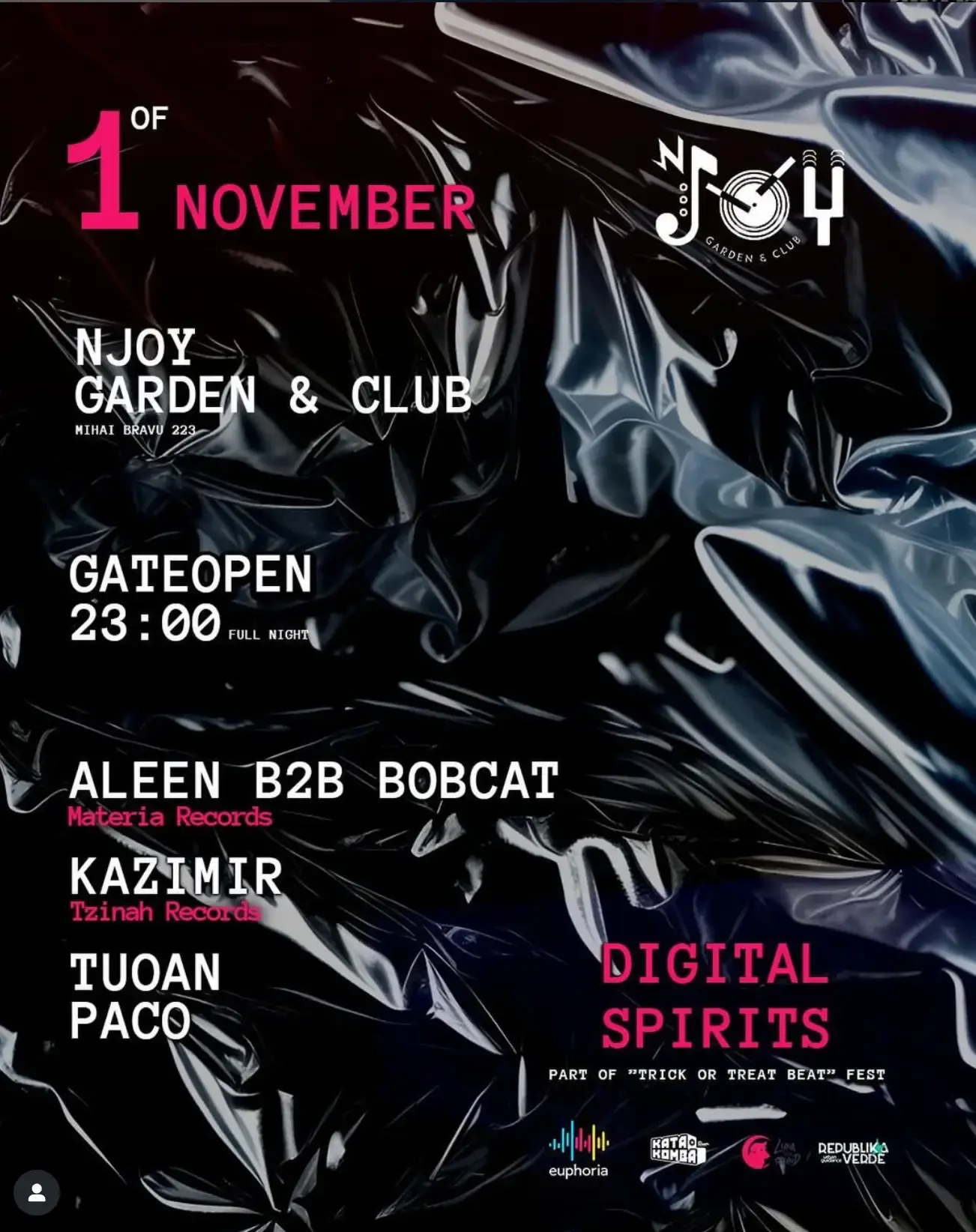 Digital Spirits: Aleen / Bobcat / Kazimir / Tuoan / Pako event poster