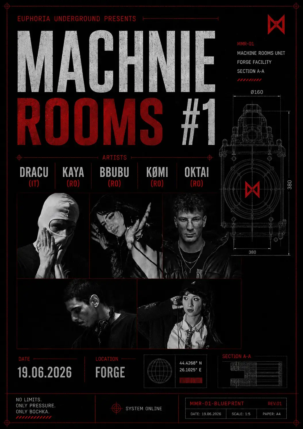 Machine Rooms #1 event poster