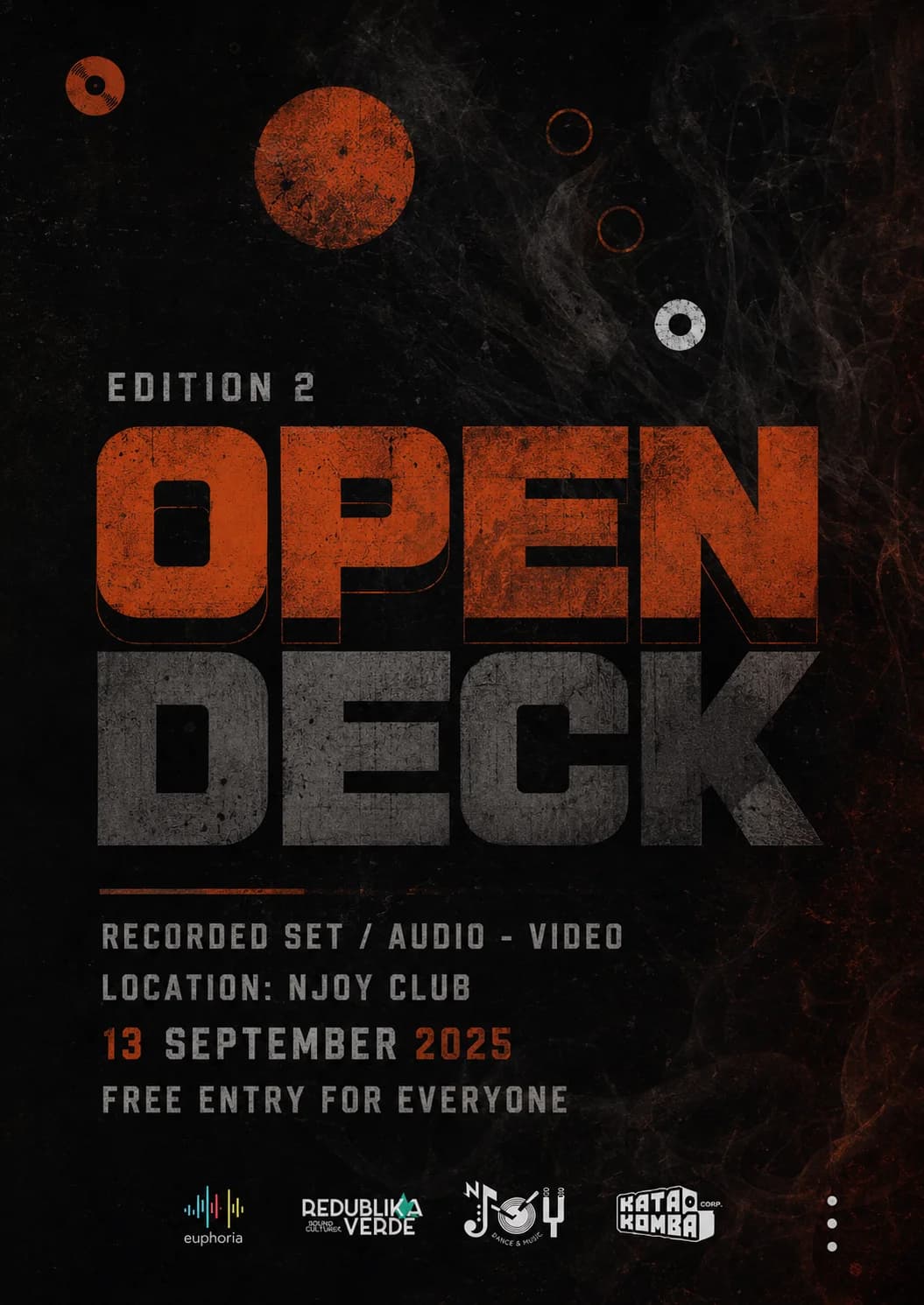 Open Deck #2 & Minimal Party event artwork