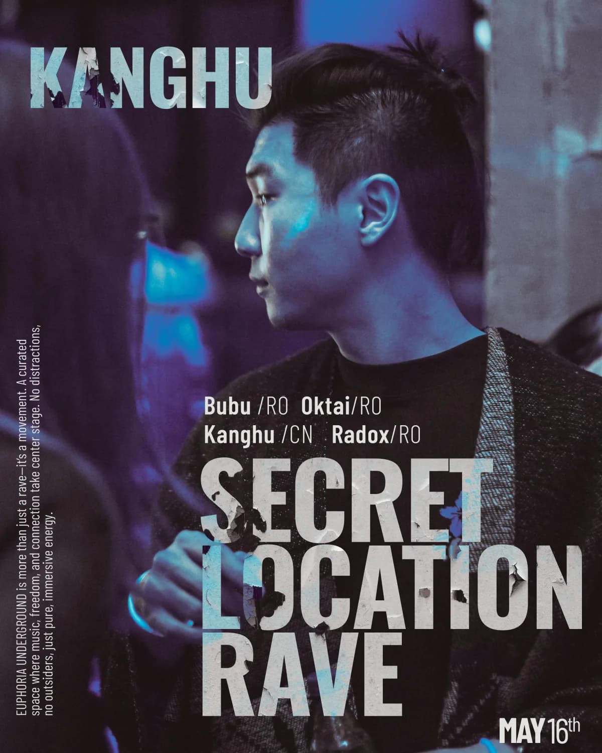 Afiș Secret Location Rave #4 cu Kanghu