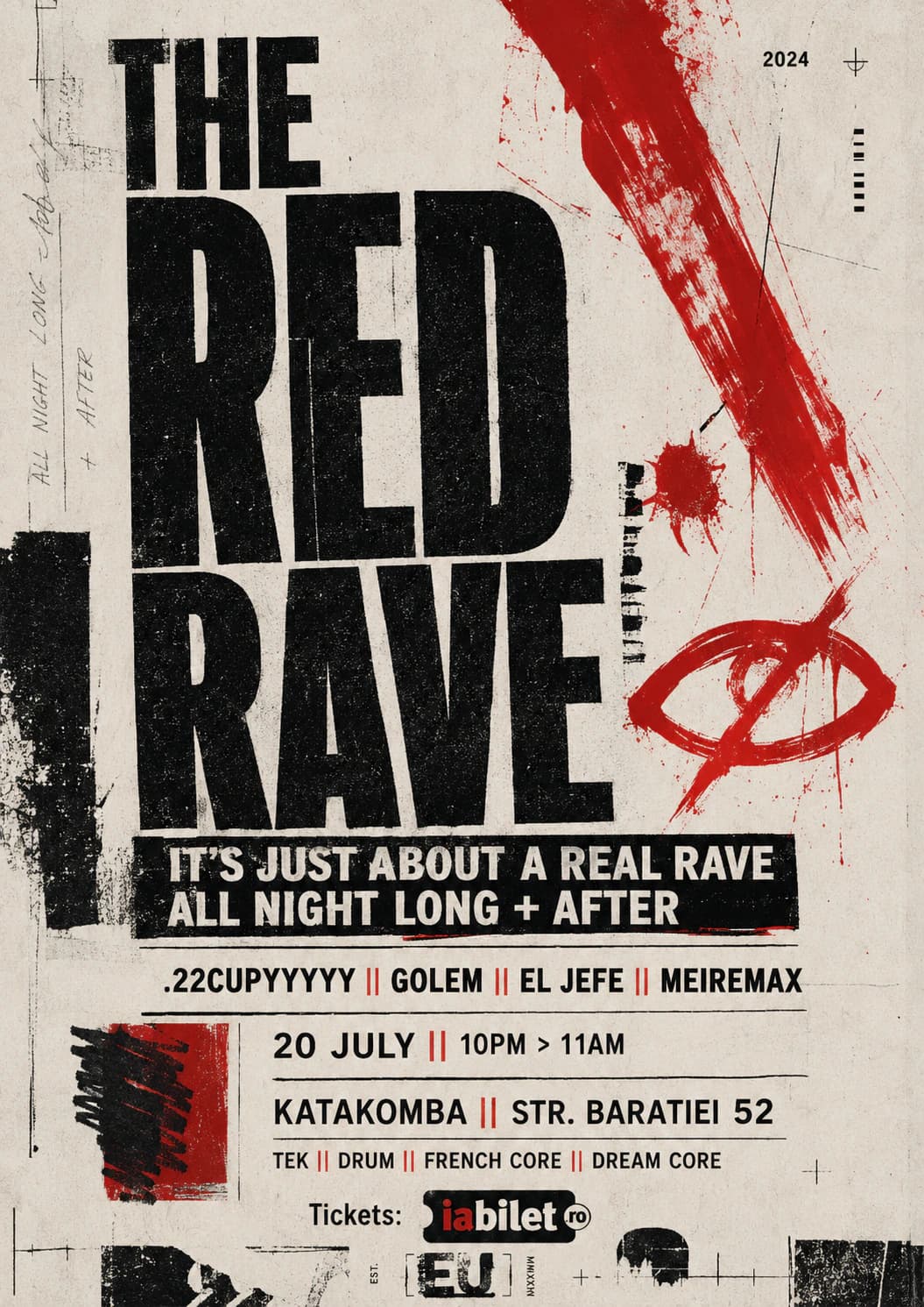 The Red Rave - All Night Long + After event artwork