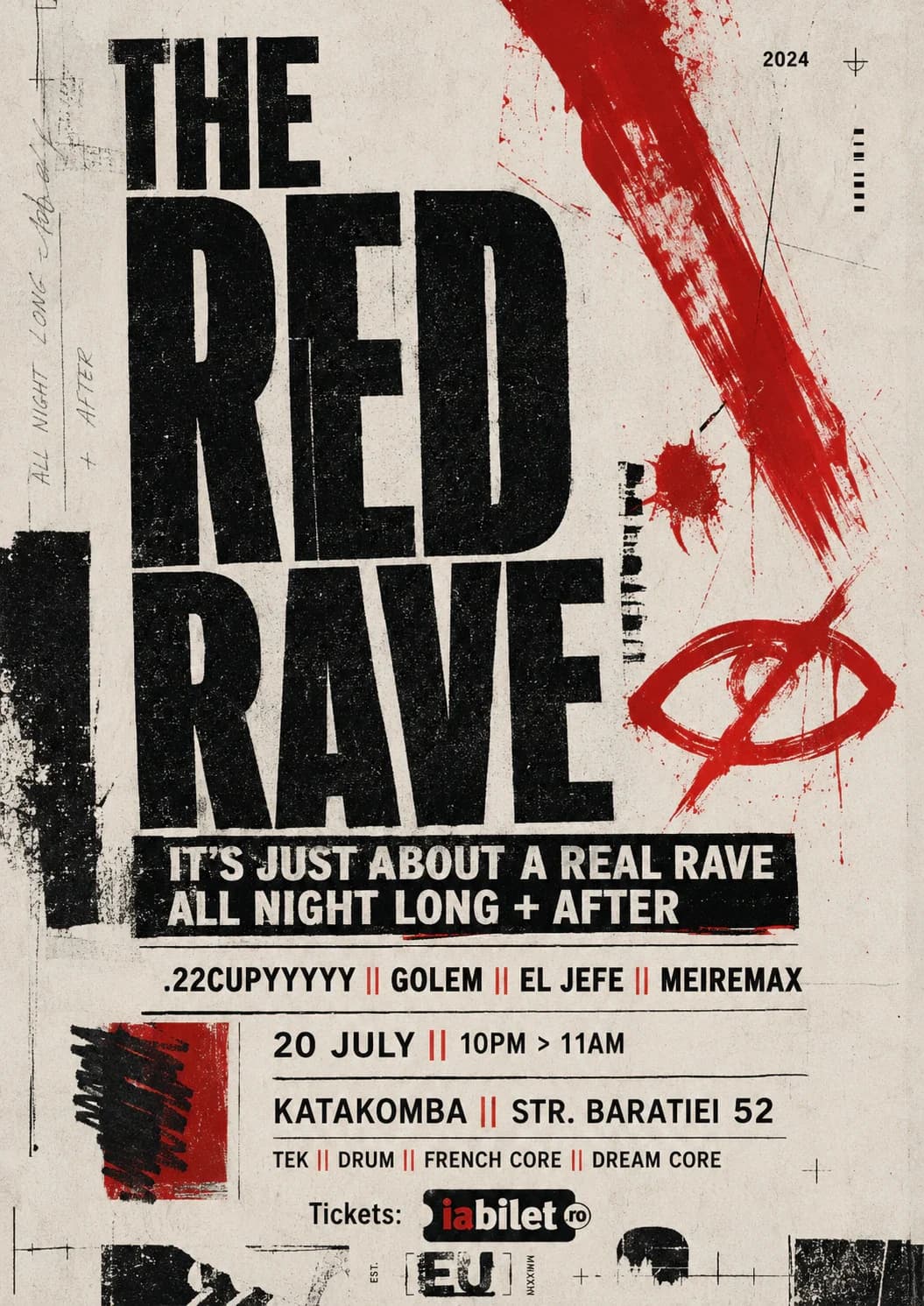 The Red Rave - All Night Long + After event artwork
