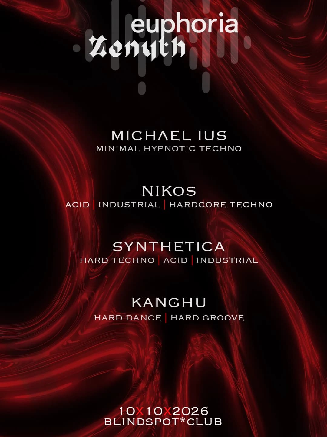 Zenyth X Euphoria — lineup and genres