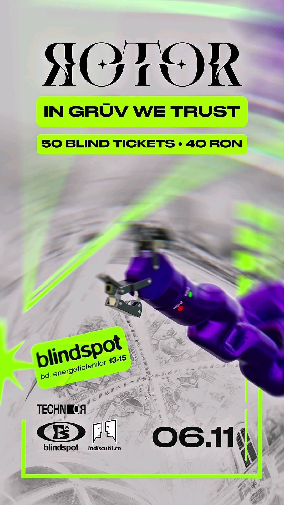 ЯOTOR at Blindspot Club, Bucharest event artwork