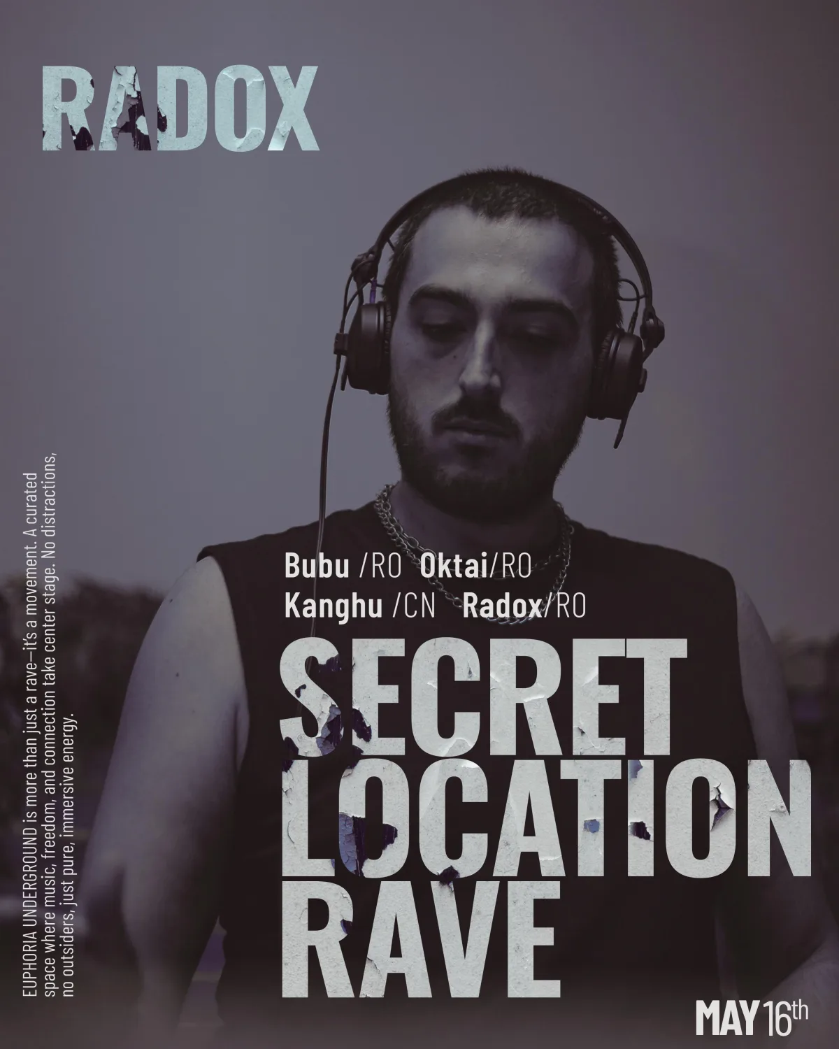 Secret Location Rave #4 poster for Radox